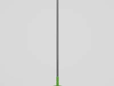 Lowpoly Plastic Mop with Rubber Blade for Floor Wipe 3D model