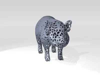 Pig Voronoi 3D model