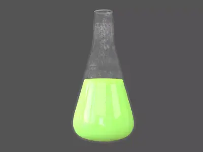Laboratory Bottle v2 005 Low-poly 3D model