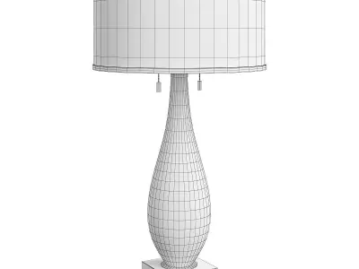 Uttermost Cardoni White Glass Table Lamp Low-poly 3D model