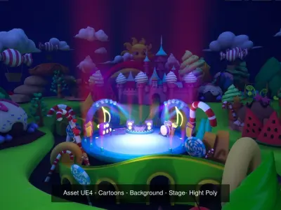 Asset - Cartoons - Background 04 - Hight Poly 3D Model Pack