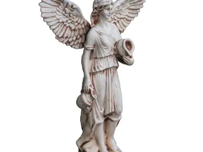 angel sculpt polygon Low-poly 3D model