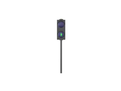 Pedestrian Traffic Light V1 003 Low-poly 3D model