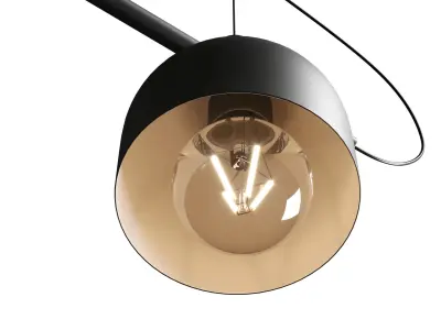 EULUNA Hanging lamp Nanu made of metal light gray 3D model