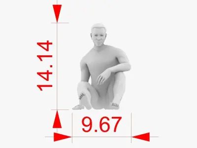 A Man 3D print model