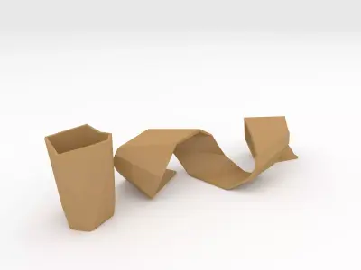 Bench Park 33 Low-poly 3D model