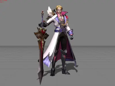 Alucard Romantic Fantasy Skin Low-poly 3D model