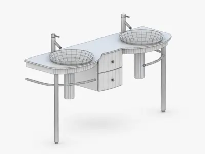 1568 - Sink Low-poly 3D model