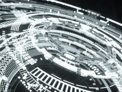 Animated Sci-Fi UI elements set1 extended edition Low-poly 3D model