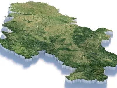 Serbia Terrain Country 3D model