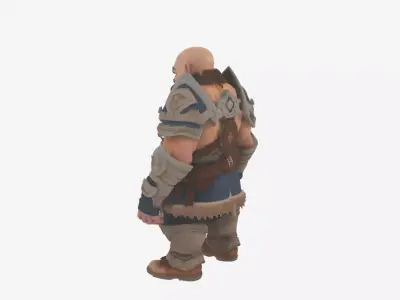 Intricate 3D Model of Majestic World of  Dwarf Stonekeeper 3D model