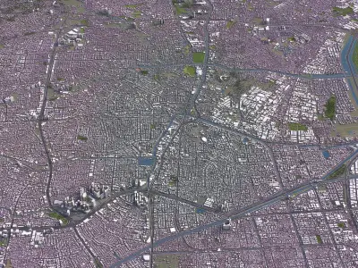 Jakarta Barat - 3D City Model Low-poly 3D model