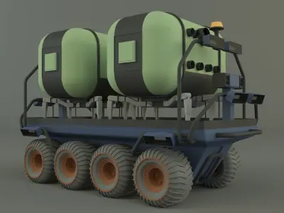 Space life capsule carrier 3D model