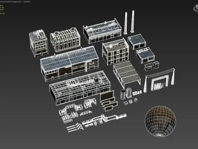 industry building kit 3D model