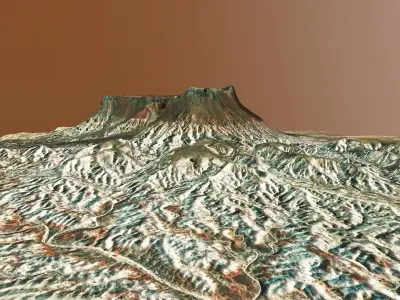 Mountain Desert Terrain Landscape Environment PBR 51 Low-poly 3D model