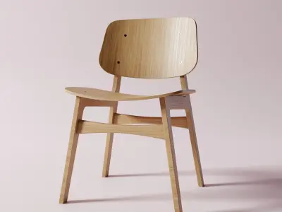 Designer Chair Model Low-poly 3D model