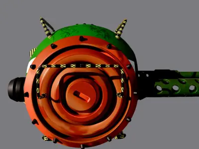 Armed Tactical Robot Drone  Dual Gun Combat Model 3D model