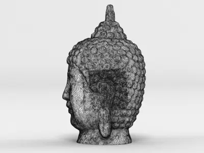 Buddha Head Statue 2 3D model