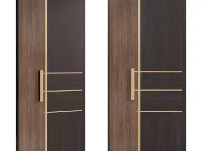Interior door 21 Low-poly 3D model