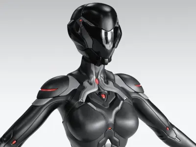  Womens Dark Sci-Fi Suit 