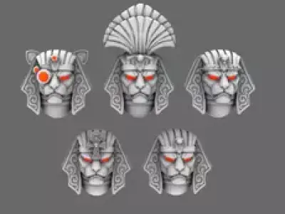 Sacred Scrolls Sphinx Guard Helmets 3D print model