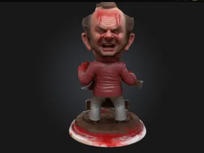  The Shining Jack Torrance 3D Printable Stylized Caricature 3D print model