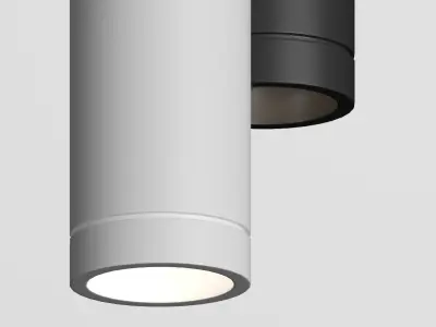 Tube-S two pendant lights hanging from ceiling 3D model