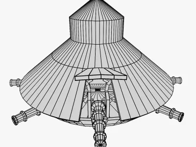 DaVinci Tank Low-poly 3D model