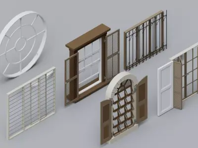 30 Doors and Windows Mega Pack Collection 3D model