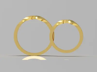 couple ring set cr0004 3D print model