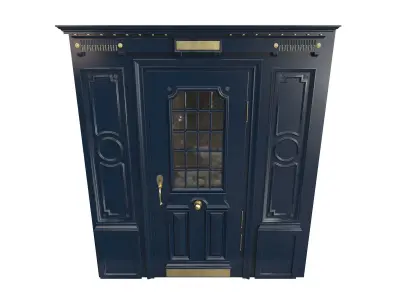 Entrance classic door 84 3D model