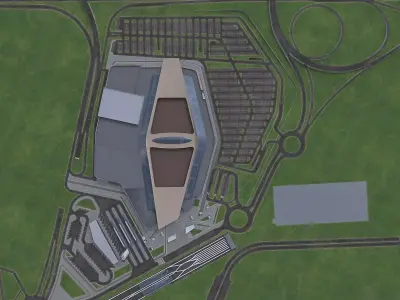 Urban Area 10  Low-poly 3D model