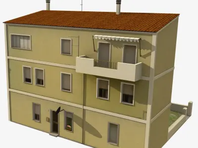 Village Home W-N Low-poly 3D model