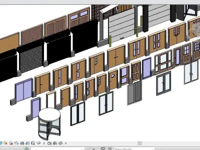 282 Models Doors Revit 2015 3D model