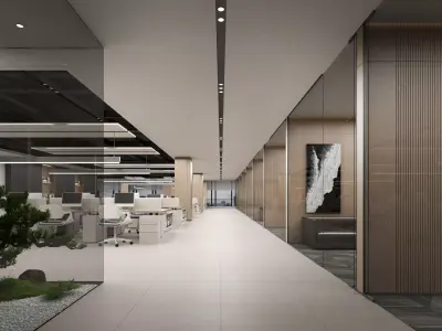 office Low-poly 3D model purchase