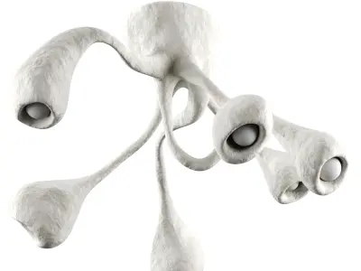 Unique Fertility Form illuminated sculpture Low-poly 3D model