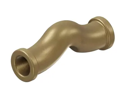 Antique Brass Crossover Coupling 3D model