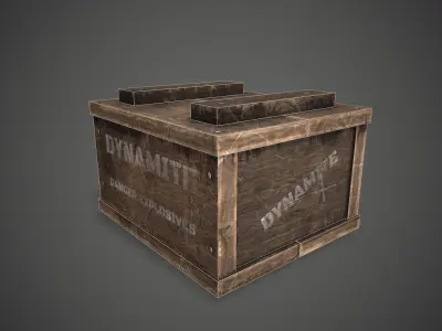 Dynamite Box Low-poly 3D model