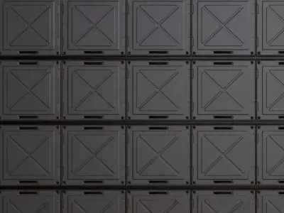 Dark Armored Hexagonal Plating with Rivets PBR SEAMLESS Texture