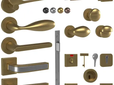  colombo door handles part2 3D model