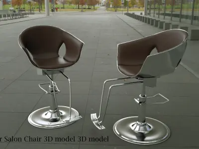 Hair Salon Chair 3D model 3D model 3D model