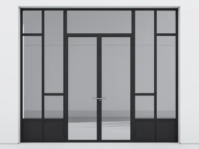 Aluminium door 316 3D model