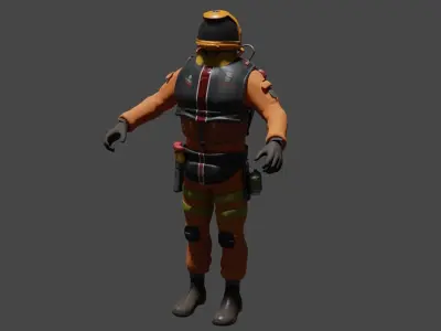 Space miner suit 3D model