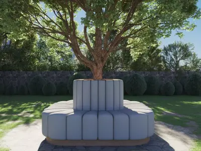 Outdoor seating 3D model purchase