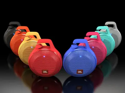 JBL Clip plus portable bluetooth speaker Low-poly 3D model