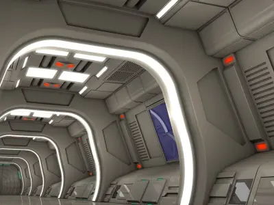 Sci Fi Corridor 3D model