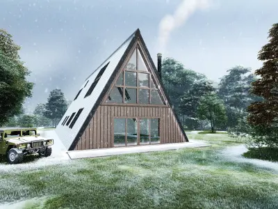 A-Frame Hosue 3D model