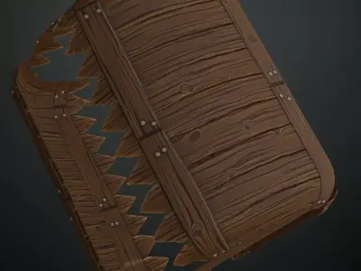 Antique Slat-style Wood Panel Texture