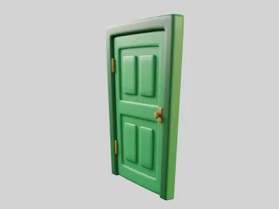 Cartoon Door 4b 3D model