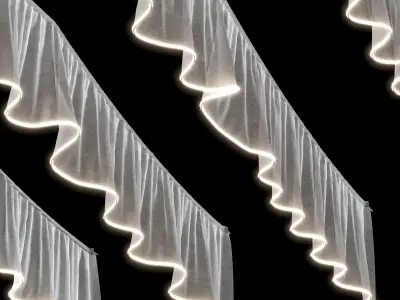 Curtain for a canopy 3D model